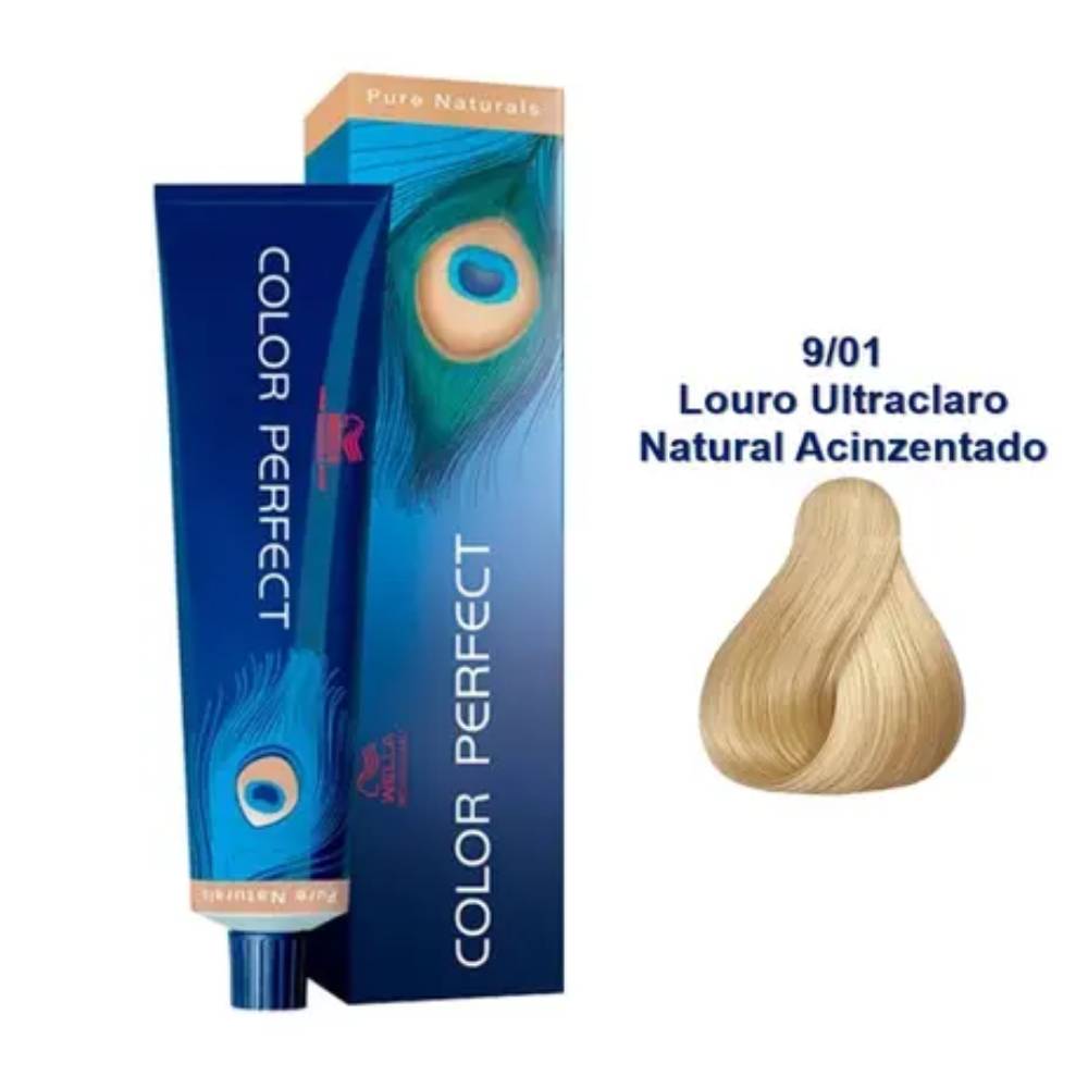 Coloração Individual Permanente Color Perfect 901 Louro Ultraclaro Natural Cinza 60g Soneda 9616