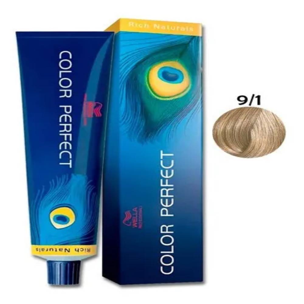 Coloração Permanente Color Perfect 91 Louro Ultra Claro Acinzentado 60g Soneda 3023