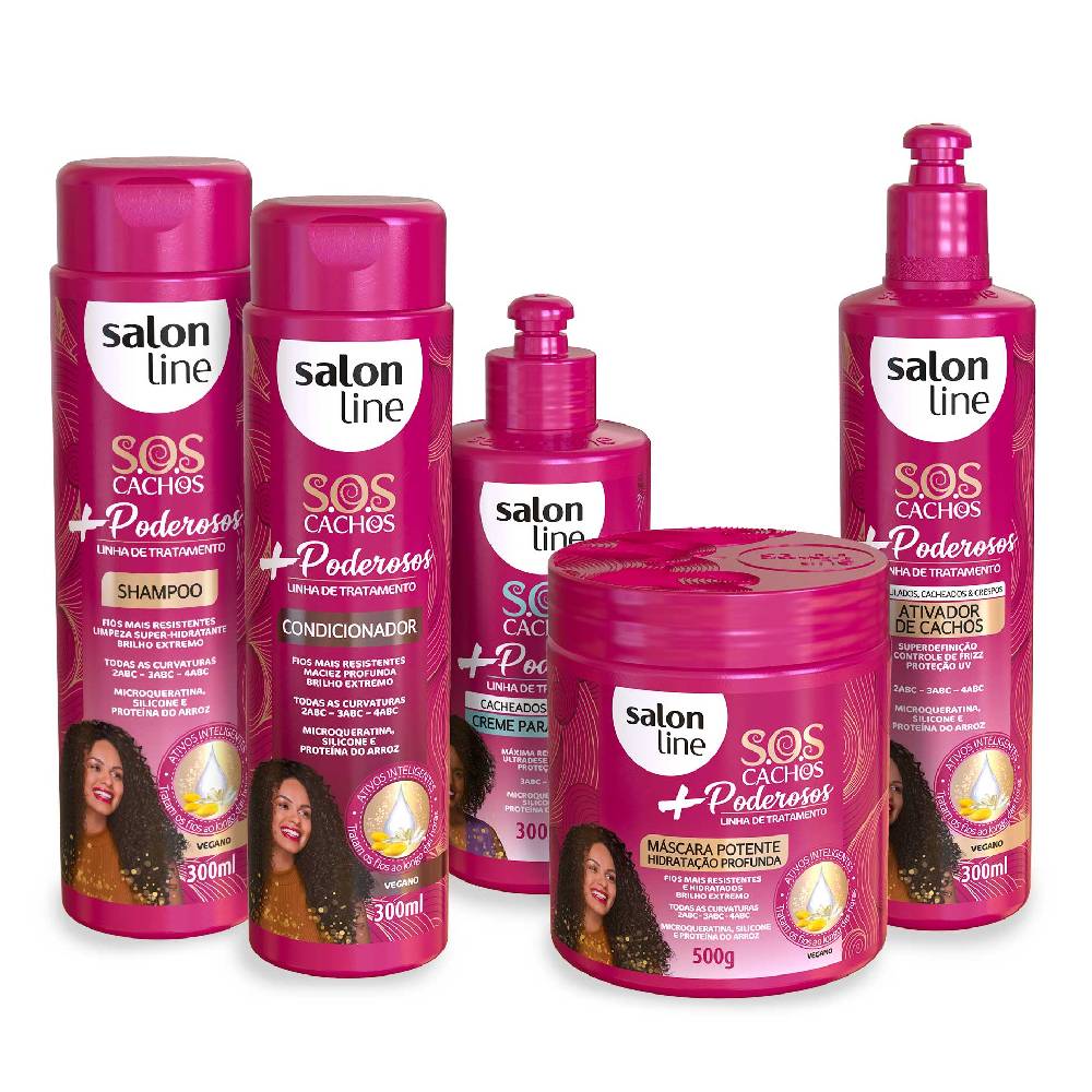 Kit Salon Line S.O.S Cachos + Poderosos Shampoo 300ml + Condicionador