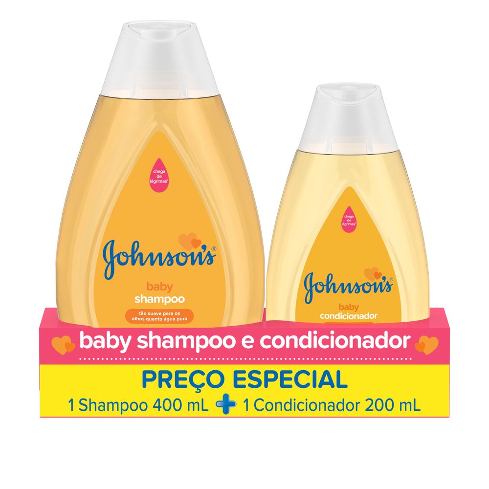 Kit Johnson's Baby Shampoo 400ml + Condicionador 200ml Soneda Perfumaria