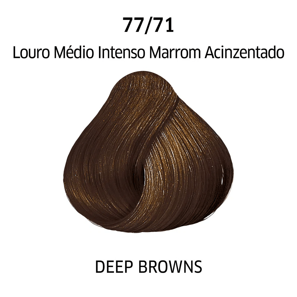 Coloração Permanente Color Perfect 7771 Louro Médio Intenso Marrom Acinzentado 60g Soneda 3714