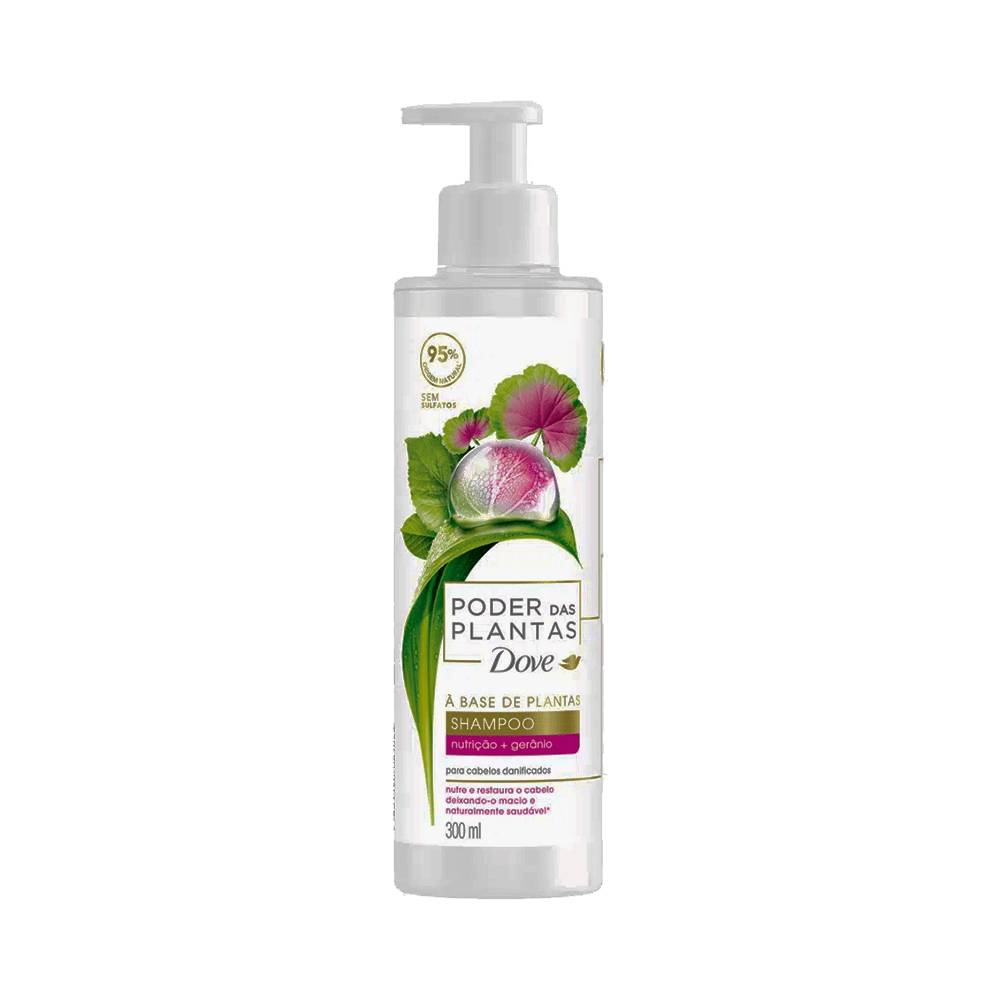 Shampoo Dove Poder das Plantas Nutrição + Gerânio 300ml Soneda Perfumaria