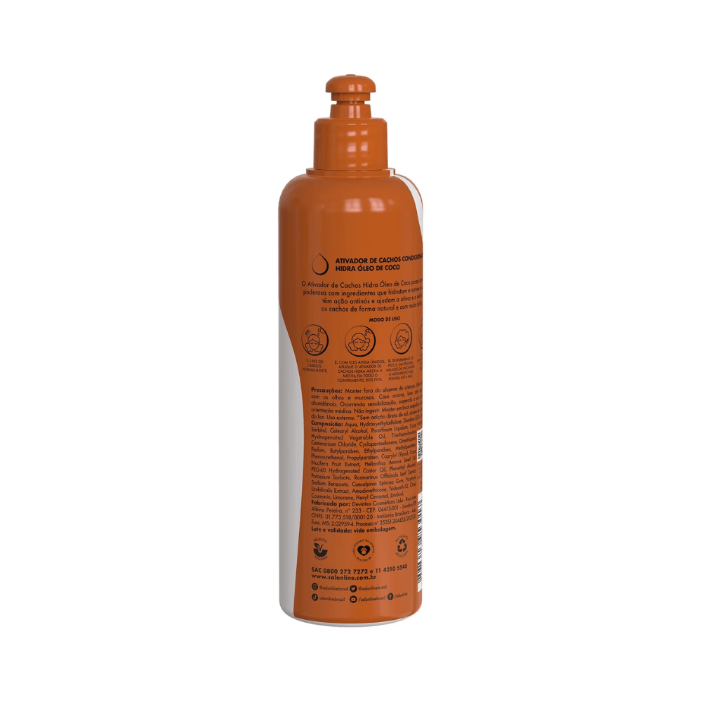 Ativador De Cachos Salon Line Hidra Óleo De Coco 300ml - Soneda Perfumaria