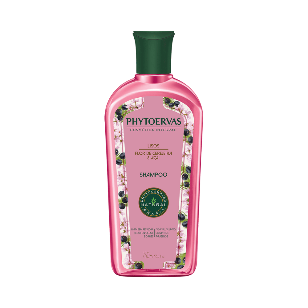 Shampoo Phytoervas Lisos Flor de Cerejeira & Açai 250ml - Soneda Perfumaria