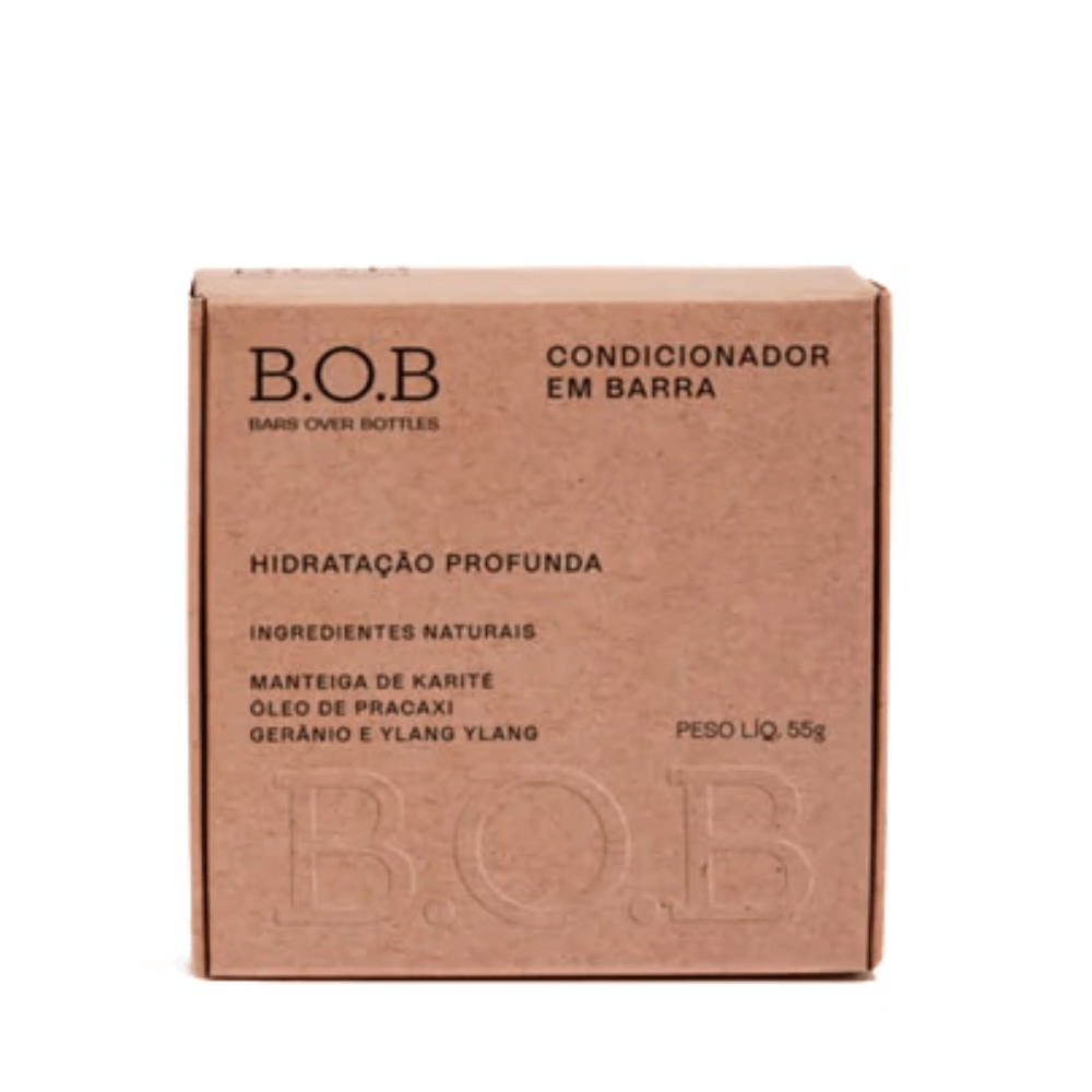 Condicionador Em Barra B.O.B Hidratação Profunda 55g - Soneda Perfumaria