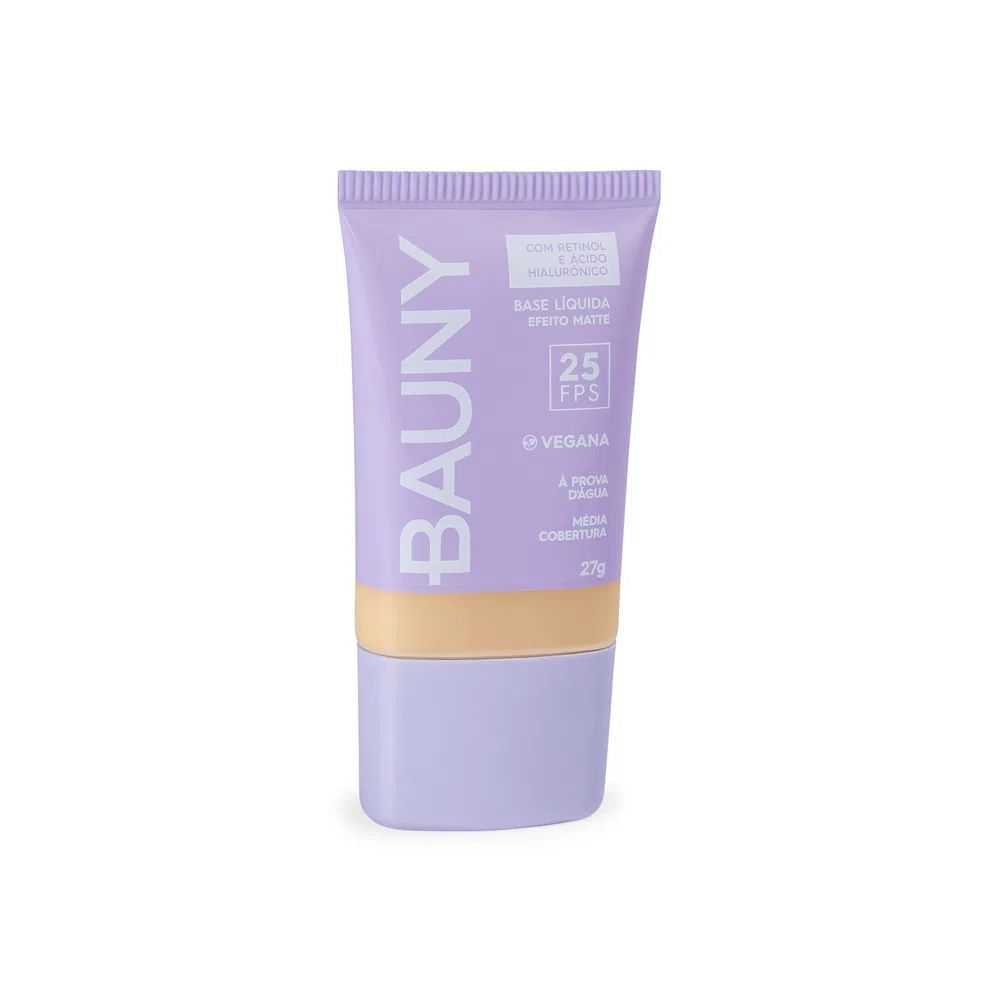 Base Líquida Facial Bauny Efeito Matte 010 27g - Soneda Perfumaria