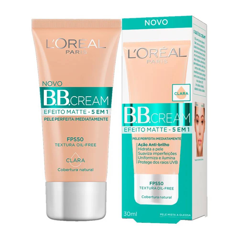 Creme Facial L’Oréal Paris BB Cream Fps 50 Clara 30ml